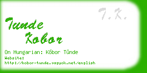 tunde kobor business card